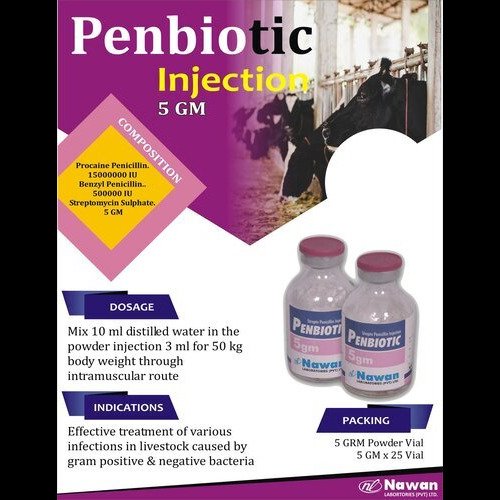 2nd Penbiotic 5gm NAWAN Pencillin Veterinary Medicine Penbiotic Strepto Penicillin Injection Nawan Laboratories Veterinary Drugs│Veterinary Products