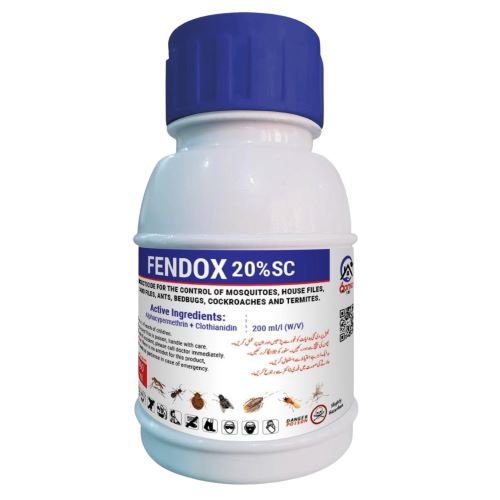 2nd Fendox 20SC 100ML Alpha Cypermethrin and clothianidin Best Household Insecticide for control of mosquitoes, ticks, house flies, sand flies, ants, bedbugs, cockroaches, khatmal and termites Qammar Services and solutions