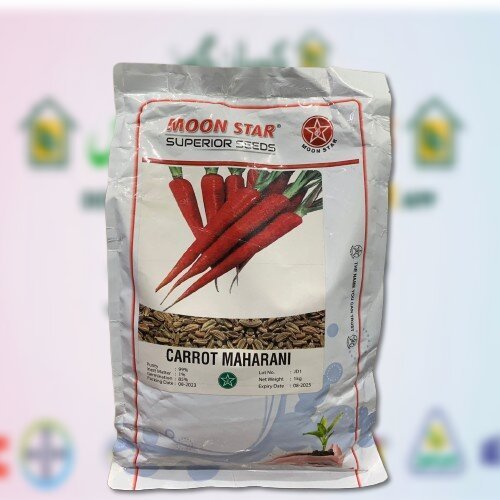 2nd Carrot Seeds 1kg Carrot Red Core Maharani Seeds Company Gajar Seed Moon Star Superior Seeds