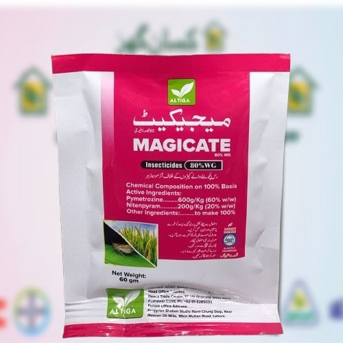 Magicate Insecticide 80WG 60GM Pymetrozine + Nintenpyram for plant hoppers, aphids, sucking insects pests Altiga Agri solutions ( Pimeko )