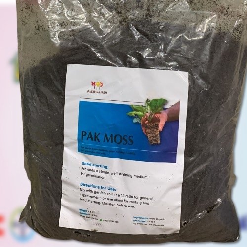 Pak Moss 5KG Best Peatmoss with perlite for all seedlings to grow with power  You can use it in seedling trays Hortimed PeatMoss Substrate