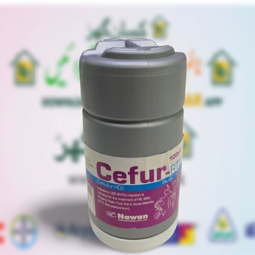 CEFUR-RTU INJECTION (CEFTIOFUR) 100ML Indicates for the treatment of HS, BaD, Shipping Fever, Foot Rot and Acute Metritis Nawan Laboratories Veterinary Drugs│Veterinary Products