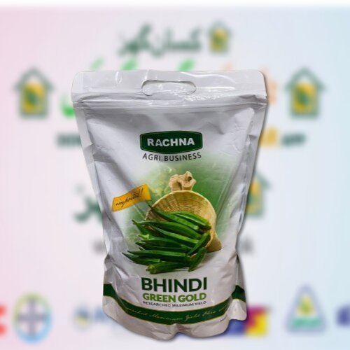 Bhindi Green Gold 1Kg Best Okra Seed Reseached Maximum Yield Rachna Seeds Best for sowing Bhindi Ka Beej Imported lady finger Seed