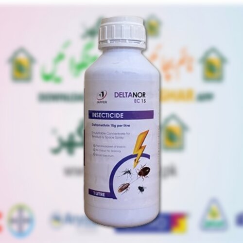 2nd Deltanor 15EC 1Liter Insecticide for outdoor use in houses Delta nor Deltamethrin Jaffer Brothers Bedbugs  cockroacher  spiders  sliverfish  bird mites  carpet beetles  flies  mosquitoes