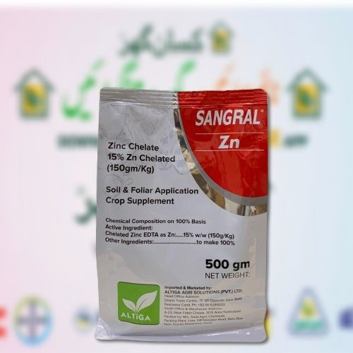 Sangral Zn 500GM Zinc Chelate 15 Percent Zn Chelated Soil and Foliar Application Crop Supplement Best for All crops and fruit plants Zinc Altiga Agri Solutions SQM Spain