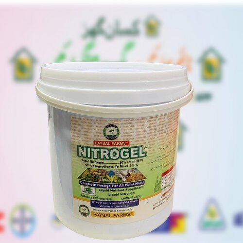 Nitrogel 3.5l Nitrogen 20w/v Liquid Nutrient Suppliment Nitrogen Complete Dosage For All Plant Need Faisal Farms Ammonical And Nitrate Nitro Gel