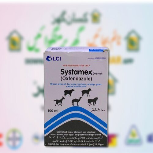 Systamex Drench Oxfendazole 100ML for veterinary Use only worm drench for cow, buffalo, sheep, goat, camel and horse ICI LCI