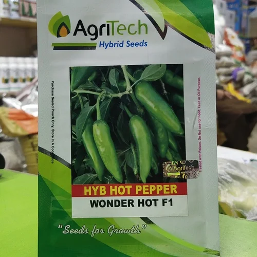 Hybrid Hot Pepper Wonder Hot F1 10gm Agritech Chilli Seed