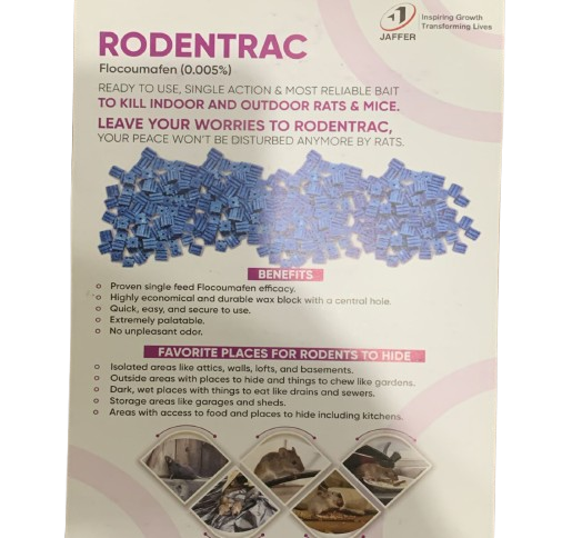 2nd Rodentrac 2Kg Flocoumafen 0.005 Ready to use, single action and most reliable Bait To kill indoor and outdoor Rats and Mice Kukbo Science Co Ltd Jaffer Brothers Rodent Trac for Mouse Killer